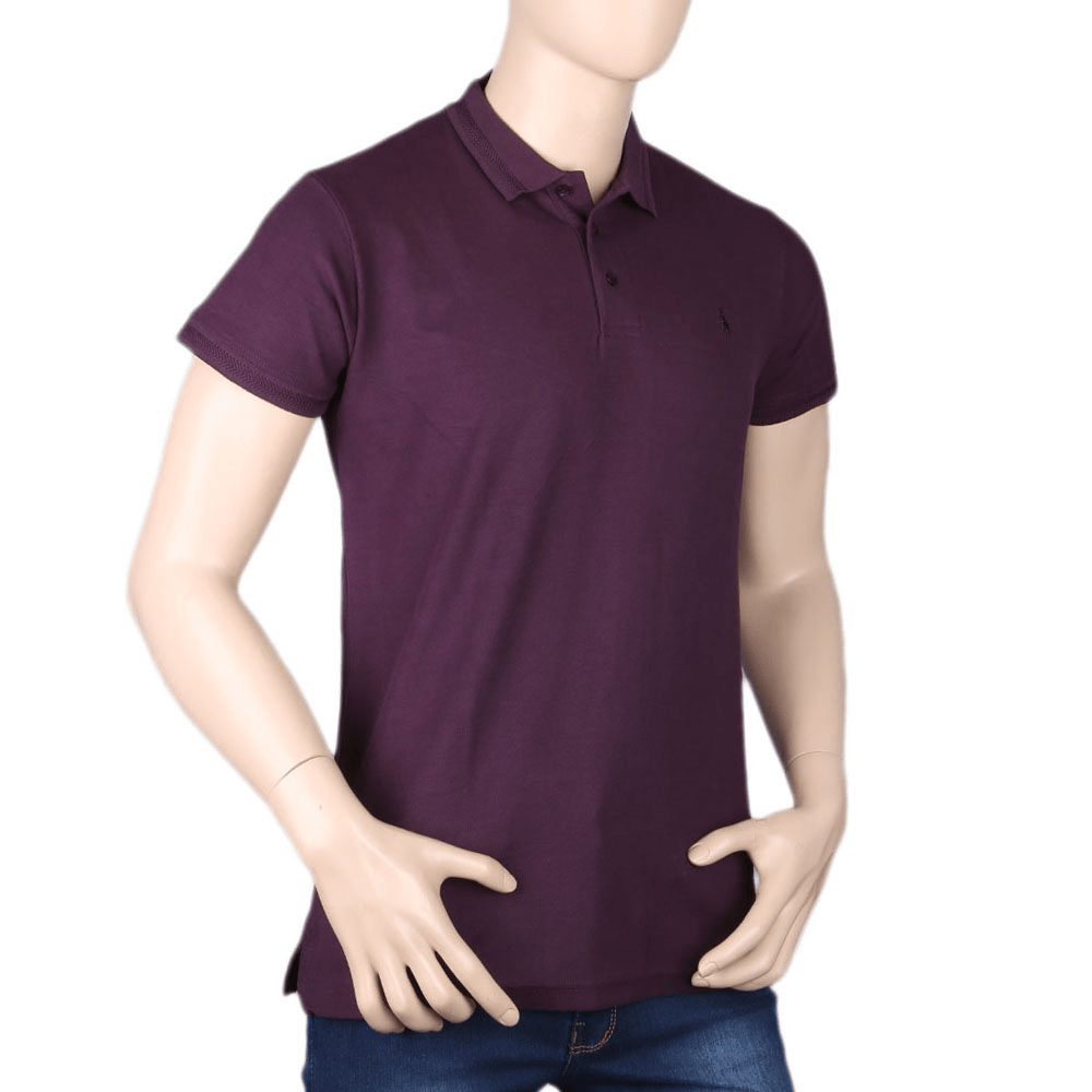 Men's Half Sleeves T-Shirt - Dark Purple, Men, T-Shirts And Polos, Chase Value, Chase Value
