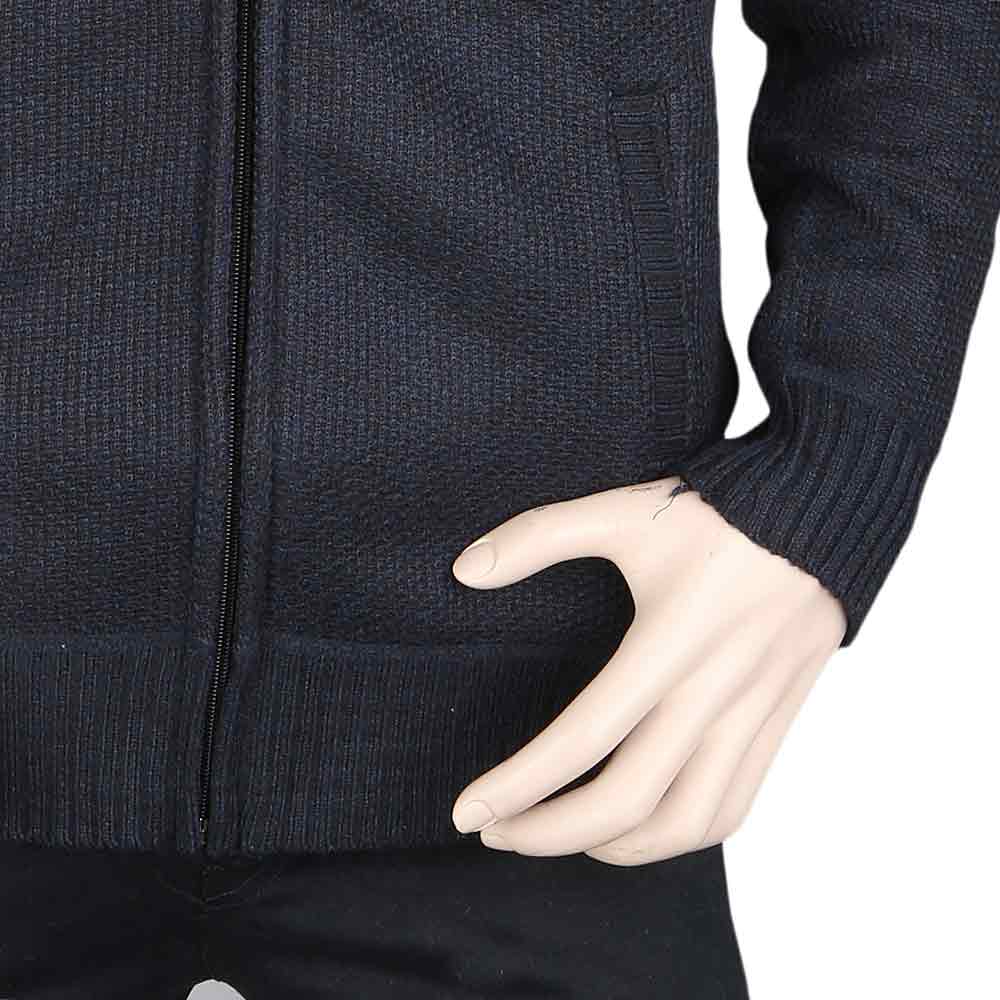 Men's Full Sleeves Hooded Zipper Upper - Steel Blue, Men, Jackets and Hoodies, Chase Value, Chase Value