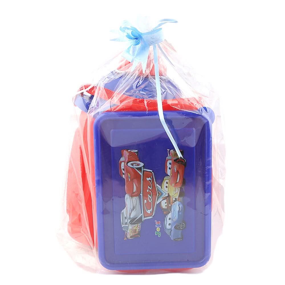 School Water Bottle With Lunch Box Royal Blue & Red - 1100 ML - test-store-for-chase-value