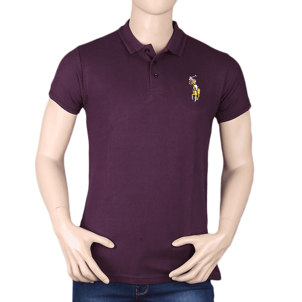 Men's Half Sleeves T-Shirt - Dark Purple, Men, T-Shirts And Polos, Chase Value, Chase Value