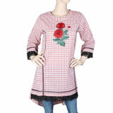 Women's Embroidered Kurti - Red, Women, Ready Kurtis, Chase Value, Chase Value
