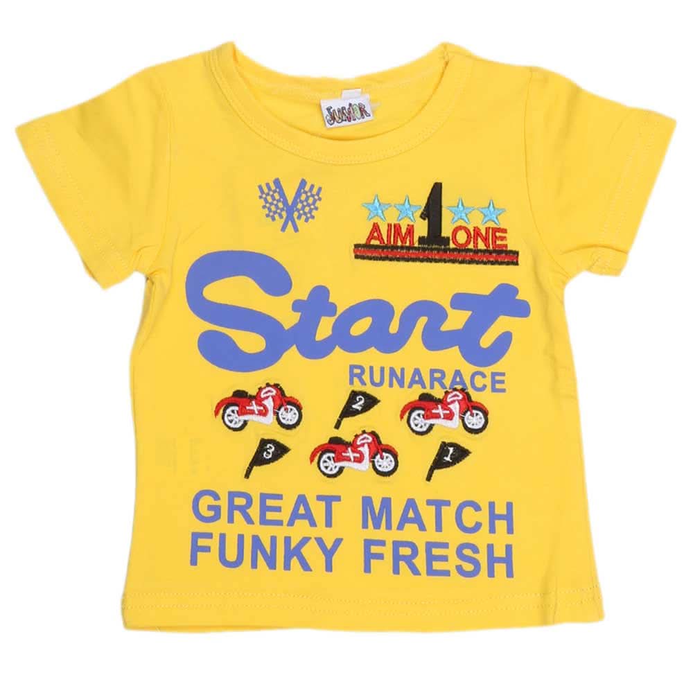 Newborn Boys T-Shirt - Yellow, Kids, NB Boys Shirts And T-Shirts, Chase Value, Chase Value
