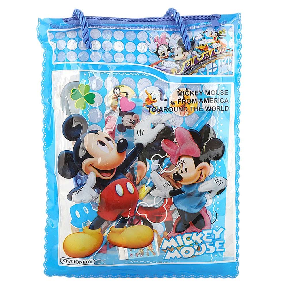 Mickey Mouse Stationery Set 5 Pcs - Blue, Kids, Pencil Boxes And Stationery Sets, Chase Value, Chase Value