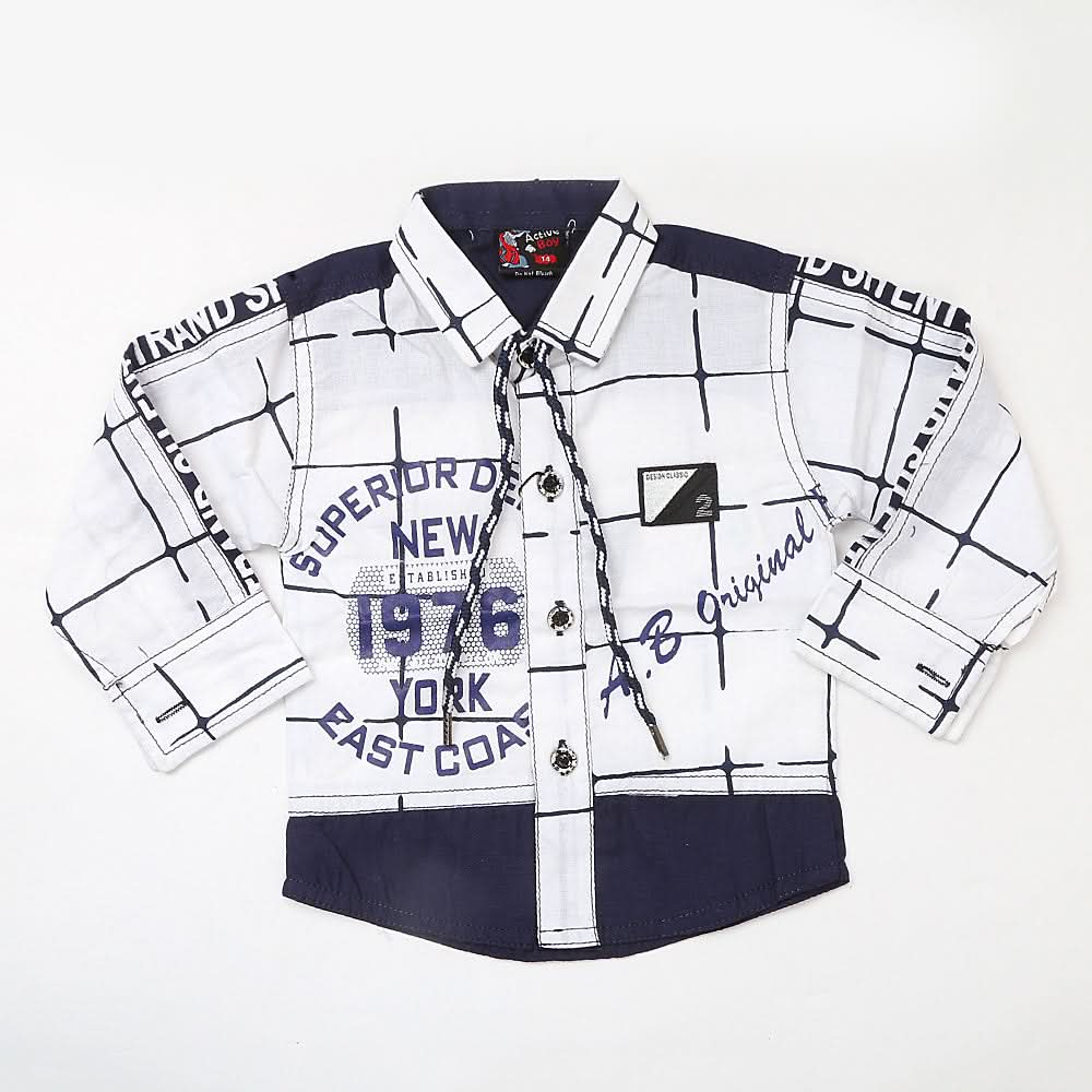 Boys Casual Shirt Full Sleeves - White, Kids, Boys Shirts, Chase Value, Chase Value