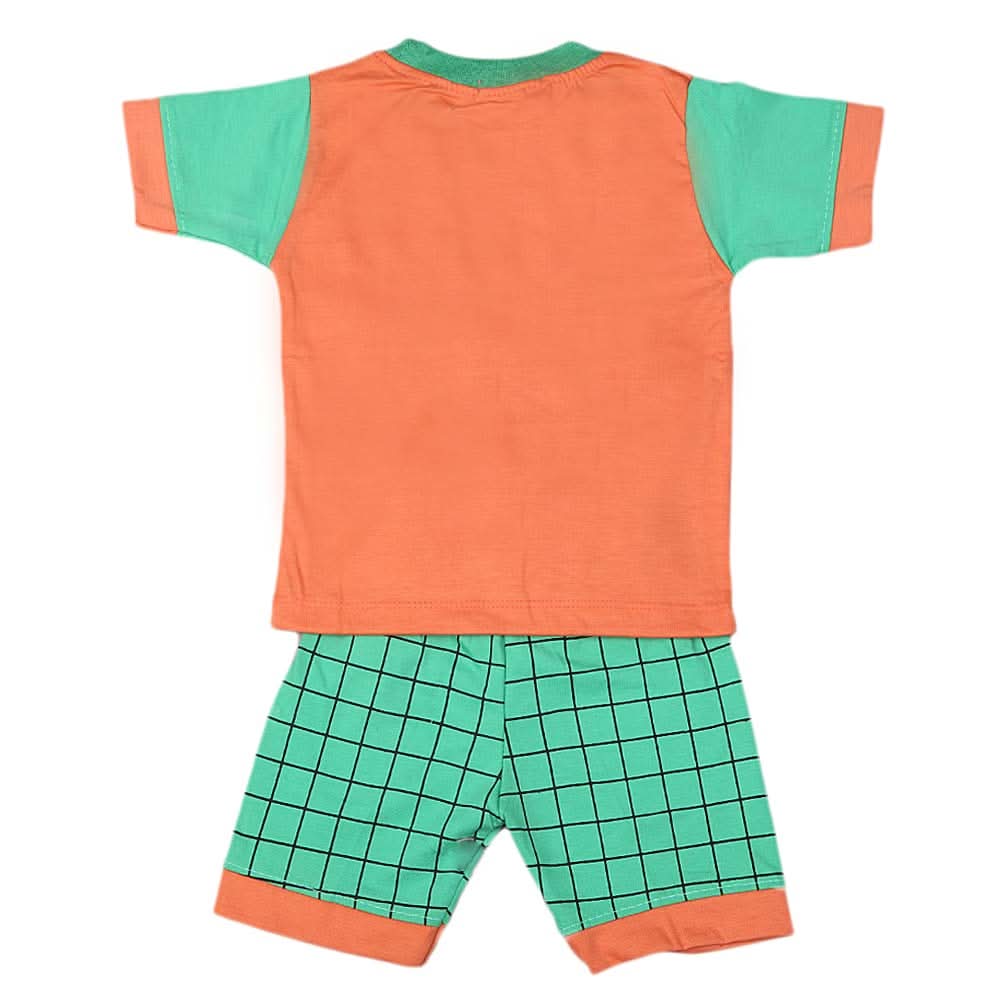 Boys Half Sleeves Suit 4549 - Peach-A, Kids, Boys Sets And Suits, Chase Value, Chase Value