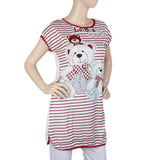 Women's Night T Shirt - Maroon, Women, Night Suit, Chase Value, Chase Value