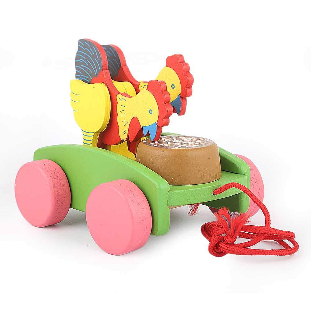 Wooden Car - Green, Kids, Non-Remote Control, Chase Value, Chase Value