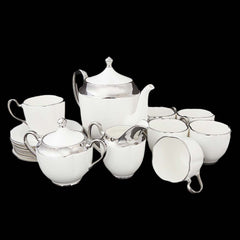 Royal Tea Set 17 Pcs - Silver, Home & Lifestyle, Serving And Dining, Chase Value, Chase Value