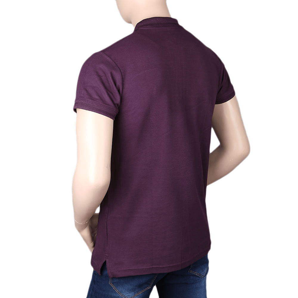 Men's Half Sleeves T-Shirt - Dark Purple, Men, T-Shirts And Polos, Chase Value, Chase Value