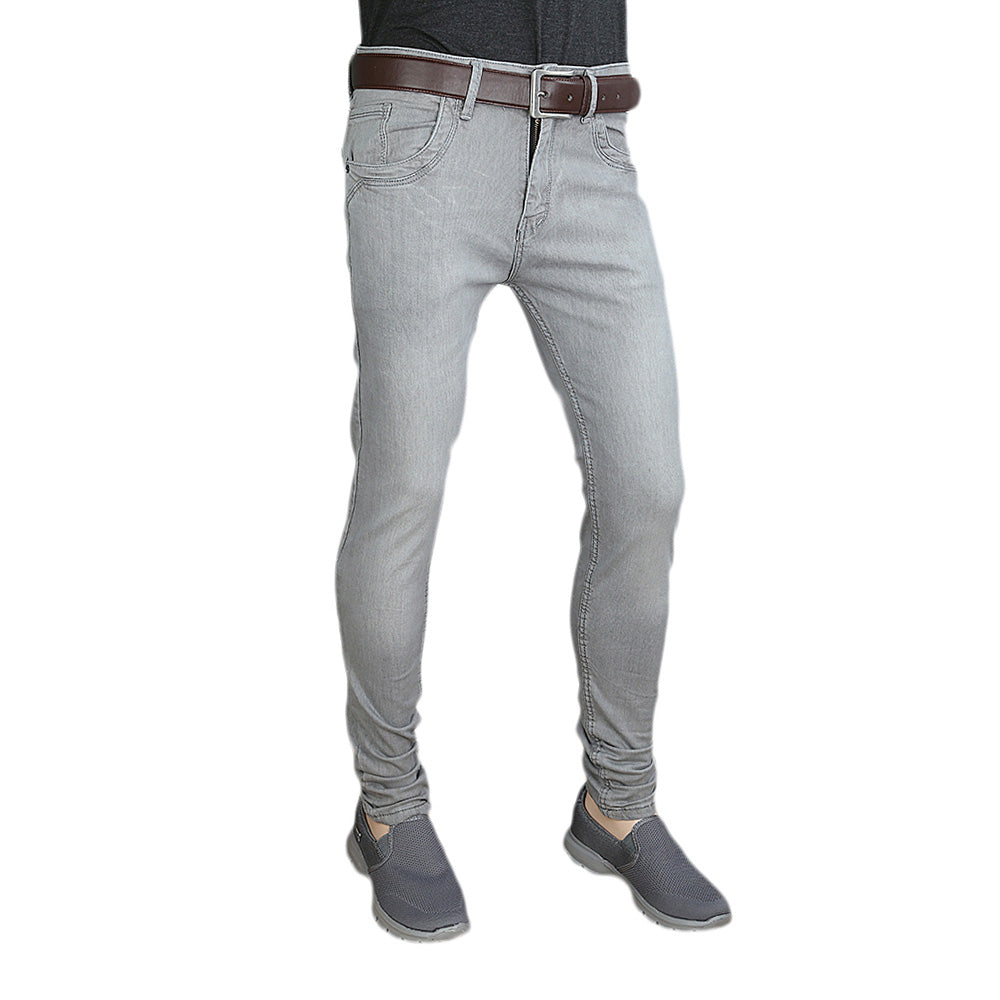Men's Casual Denim Pant - Light Grey, Men, Casual Pants And Jeans, Chase Value, Chase Value