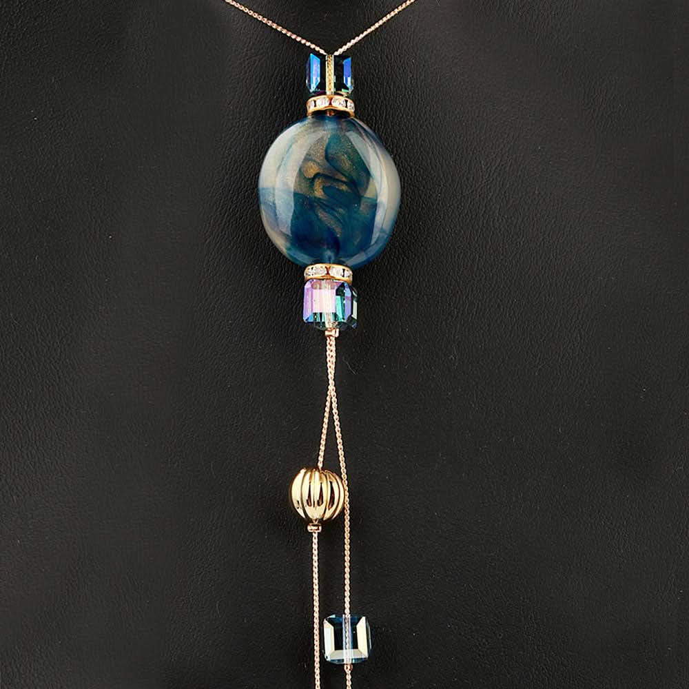 Women's Beads Long Mala - Steel Blue, Women, Chains & Lockets, Chase Value, Chase Value