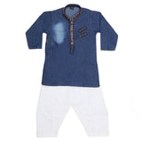 Boys Denim Kurta Shalwar - Blue, Kids, Boys Shalwar Kameez, Chase Value, Chase Value