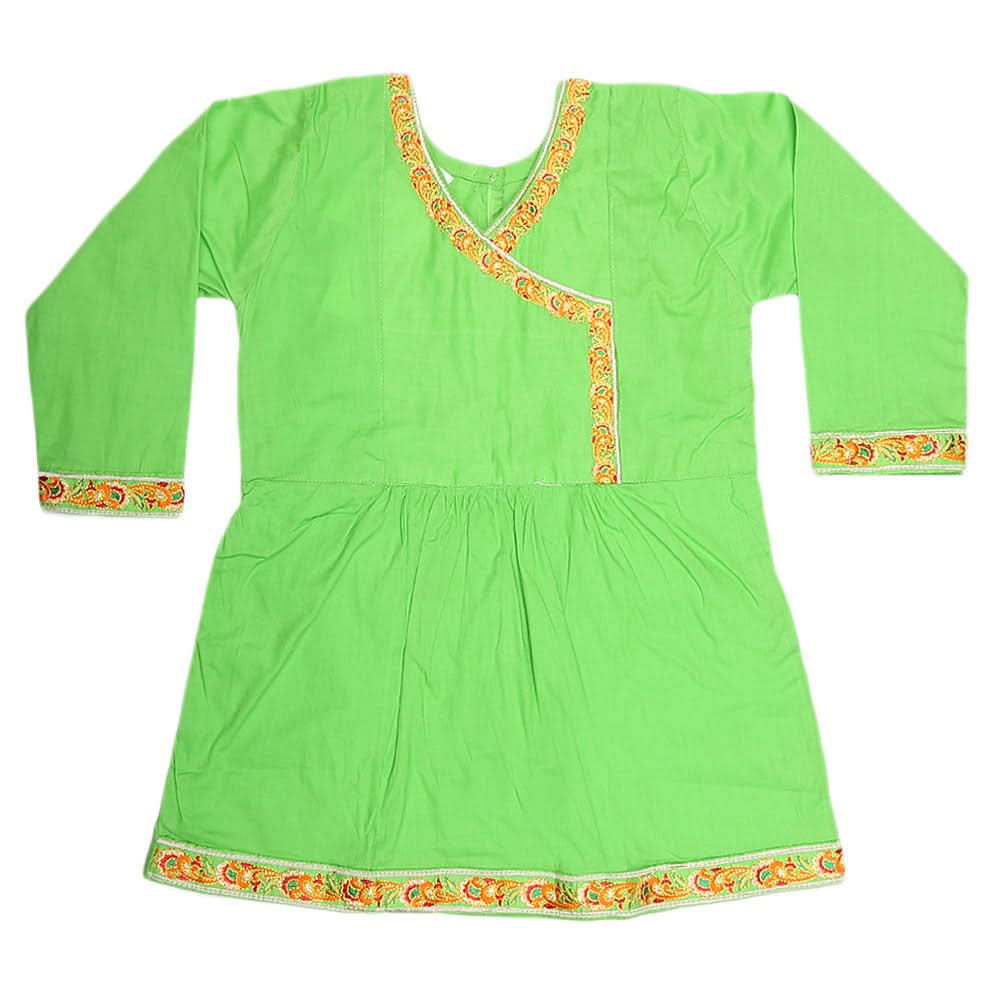 Girls Embroidered 2 Piece Suit - Green, Kids, Girls Sets And Suits, Chase Value, Chase Value