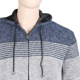 Men's Full Sleeves Hooded Zipper Upper - Steel Blue, Men, Jackets and Hoodies, Chase Value, Chase Value