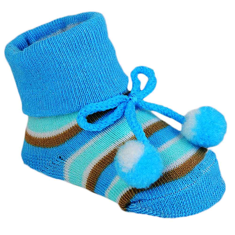 Newborn Booties - Light Blue, Kids, NB Shoes And Socks, Chase Value, Chase Value