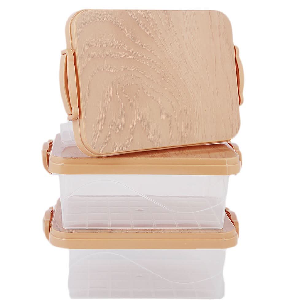 Multipurpose Storage Box 3 Pcs (4005) - Brown, Home & Lifestyle, Storage Boxes, Chase Value, Chase Value
