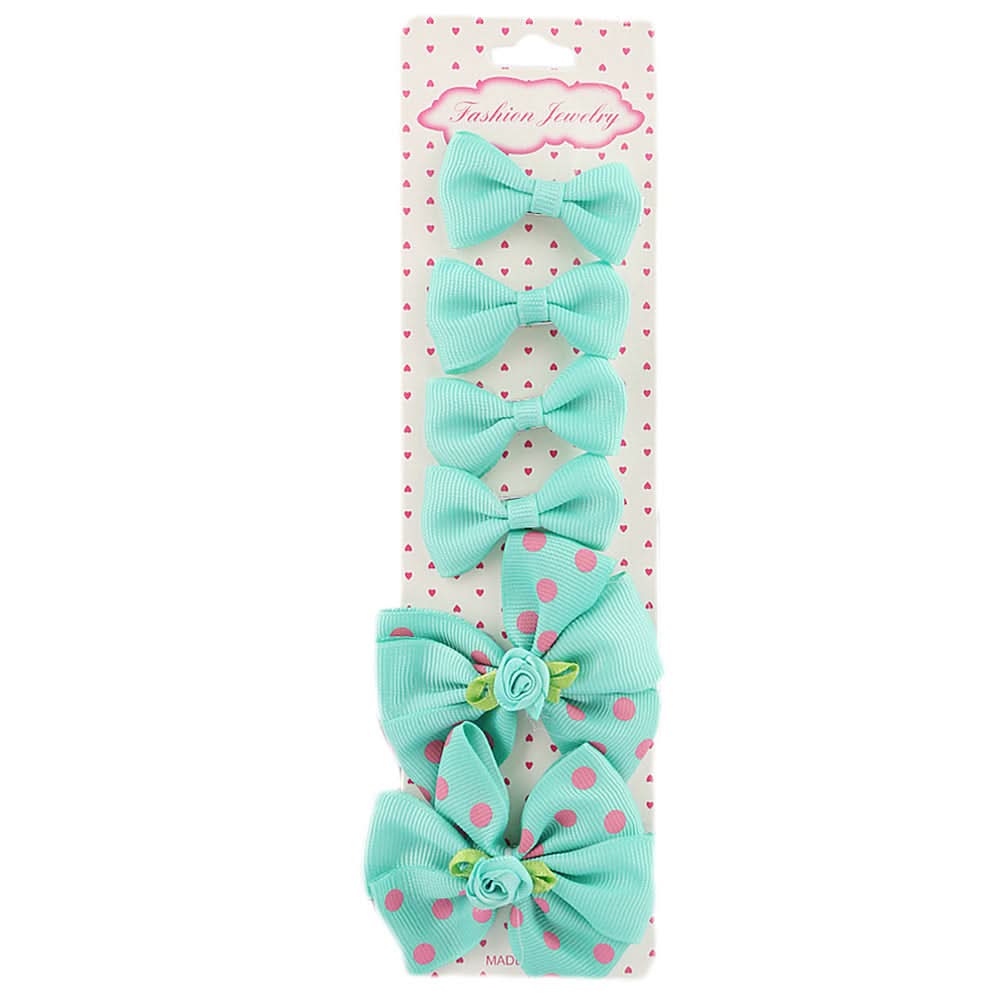 Girls Hair Pins 6 Pcs - Green, Kids, Hair Accessories, Chase Value, Chase Value