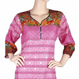 Women's Printed Lawn 2 Pcs Stitched Suit - Pink, Women, Shalwar Suits, Chase Value, Chase Value