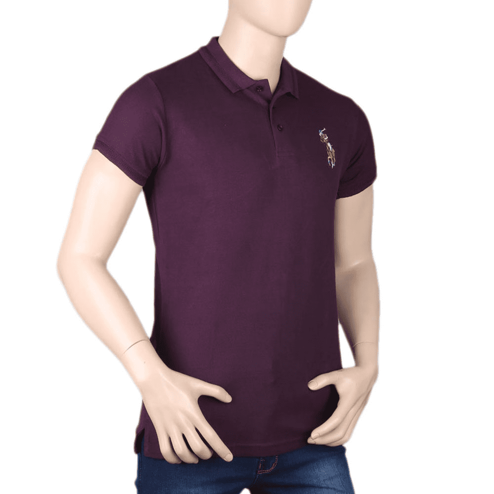 Men's Half Sleeves T-Shirt - Dark Purple, Men, T-Shirts And Polos, Chase Value, Chase Value