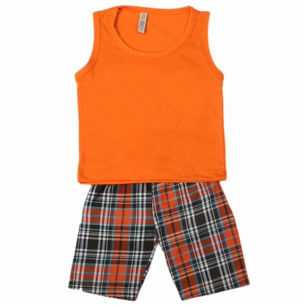 Boys Sando Suit - Orange, Kids, Boys Sets And Suits, Chase Value, Chase Value