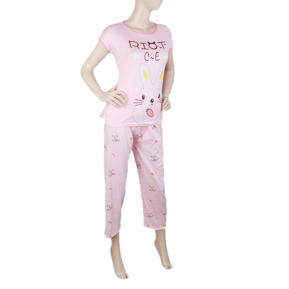 Women's 2 Piece Night Suit - Pink, Women, Night Suit, Chase Value, Chase Value