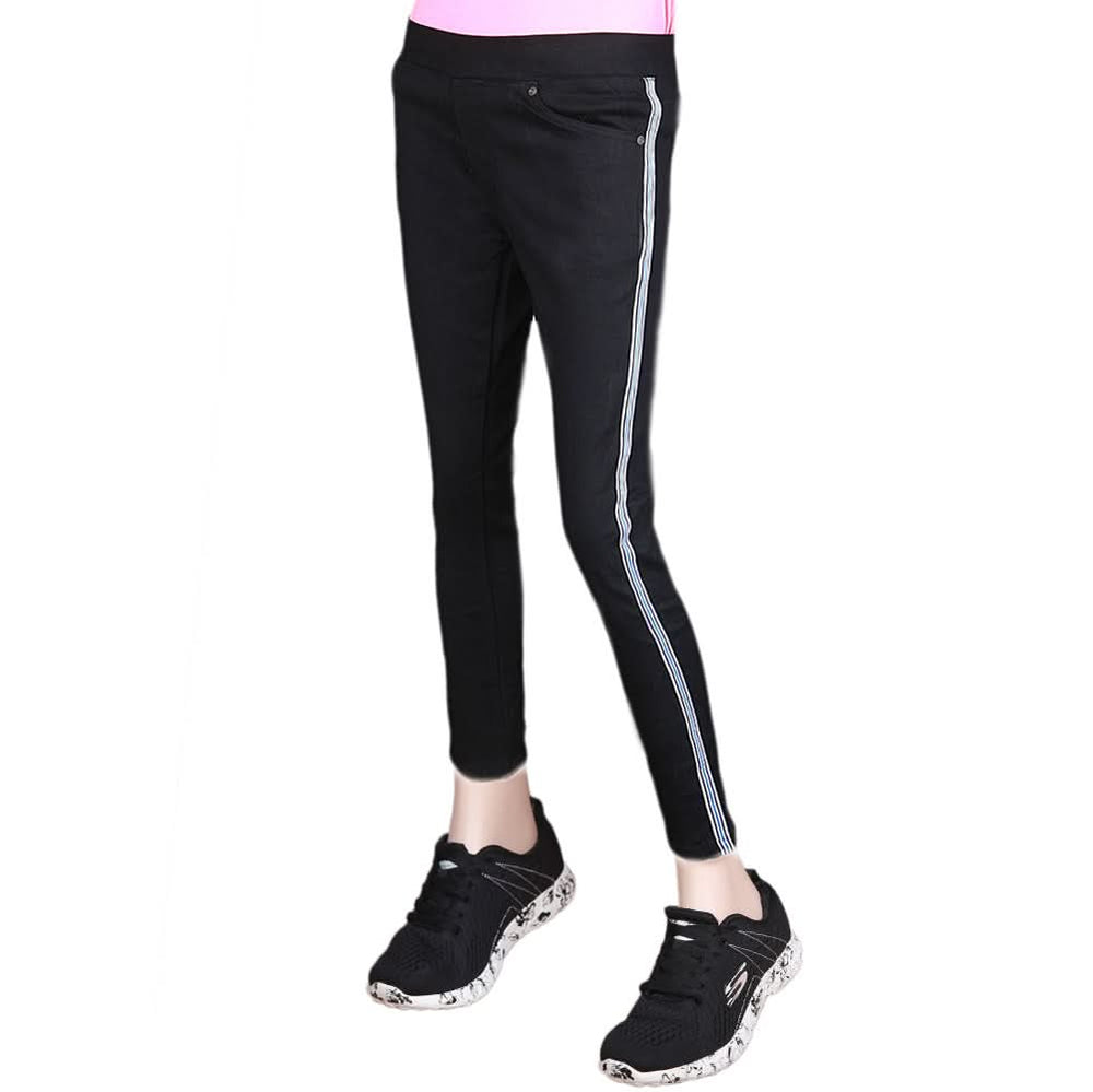 Women's Striped Jegging - Black, Women, Pants & Tights, Chase Value, Chase Value
