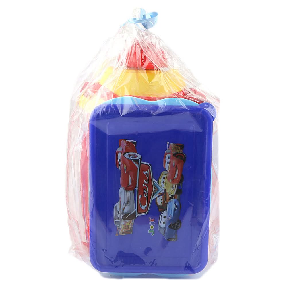 School Water Bottle With Lunch Box Yellow & Red- 1100 ML - test-store-for-chase-value
