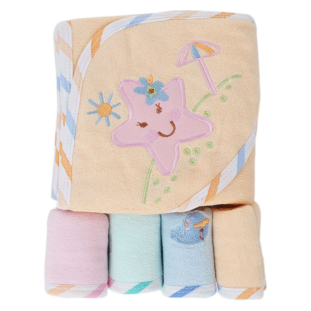 Newborn Gift Set 5 Pcs - Peach, Kids, NB Girls Sets And Suits, Chase Value, Chase Value
