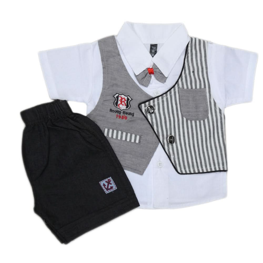 Newborn Boys Suits 2Pcs - Grey, Kids, NB Boys Sets And Suits, Chase Value, Chase Value