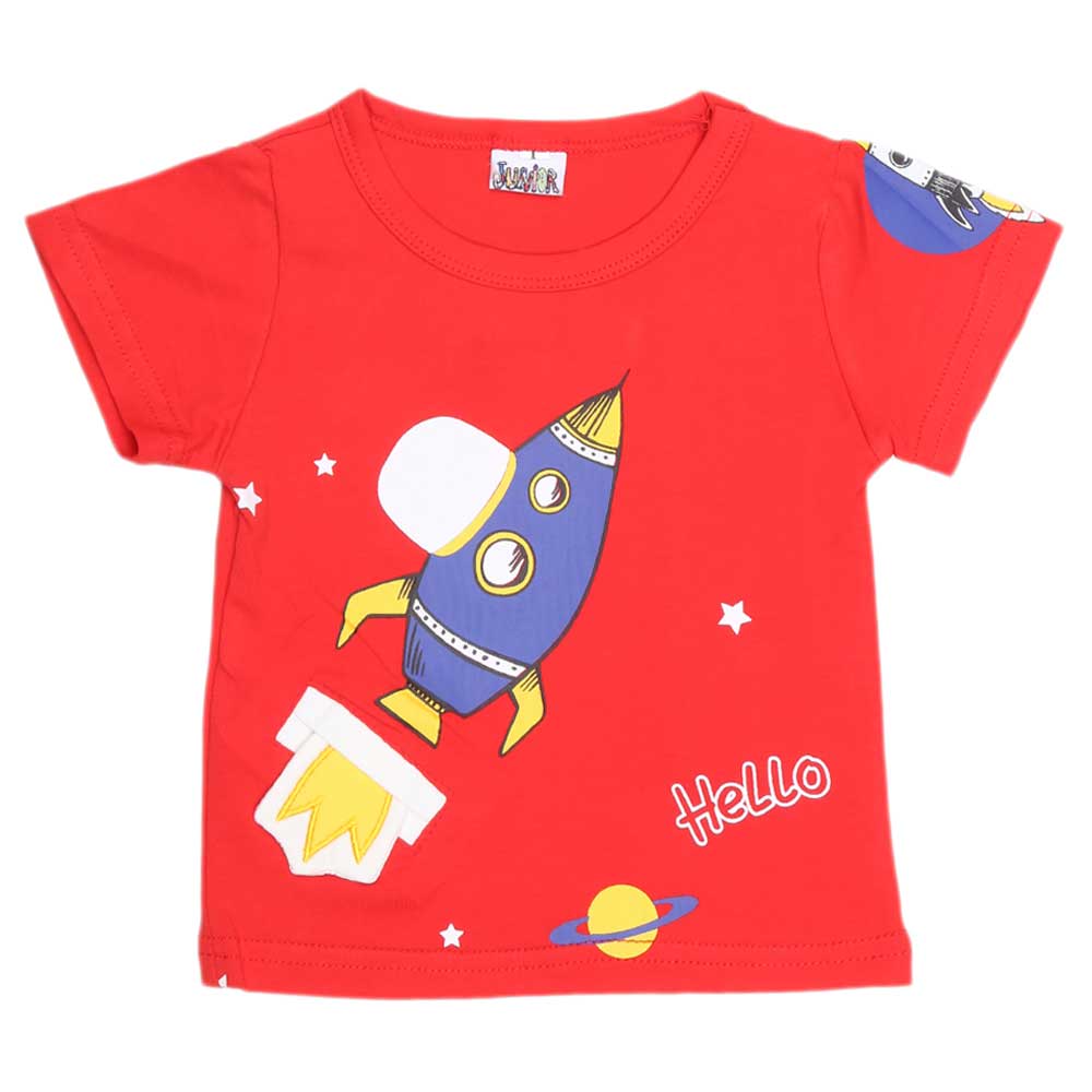 Newborn Boys T-Shirt - Red, Kids, NB Boys Shirts And T-Shirts, Chase Value, Chase Value