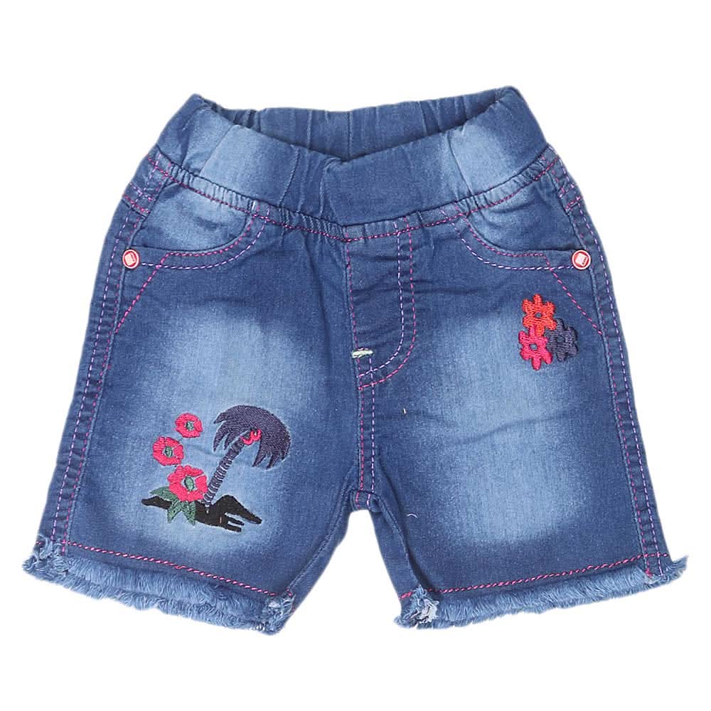 Newborn Girls Shorts (G-26B) - Blue - test-store-for-chase-value