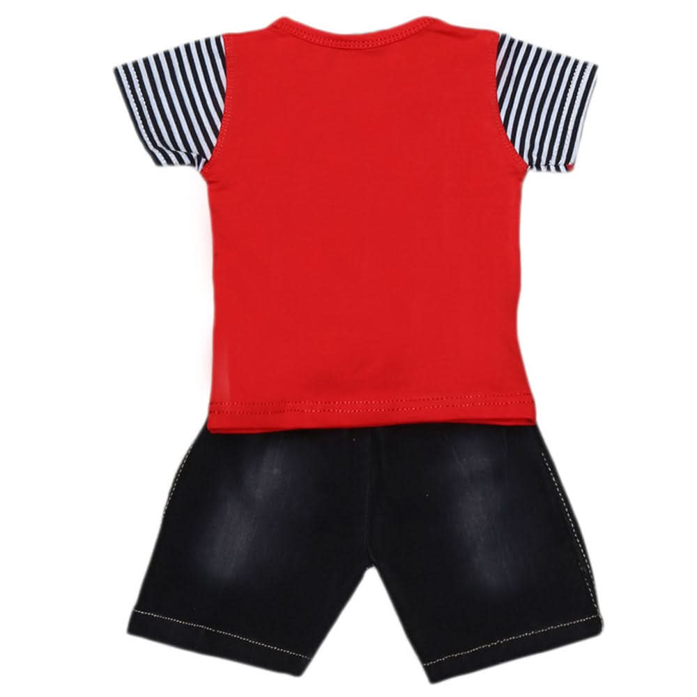 Newborn Boys Suit 2Pcs - Red, Kids, NB Boys Sets And Suits, Chase Value, Chase Value