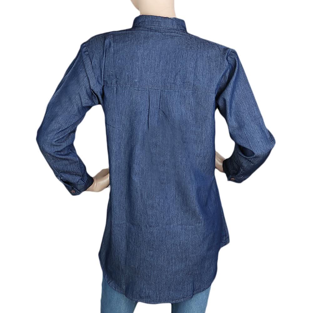 Women's Denim Kurti - Blue, Women's Fashion, Chase Value, Chase Value
