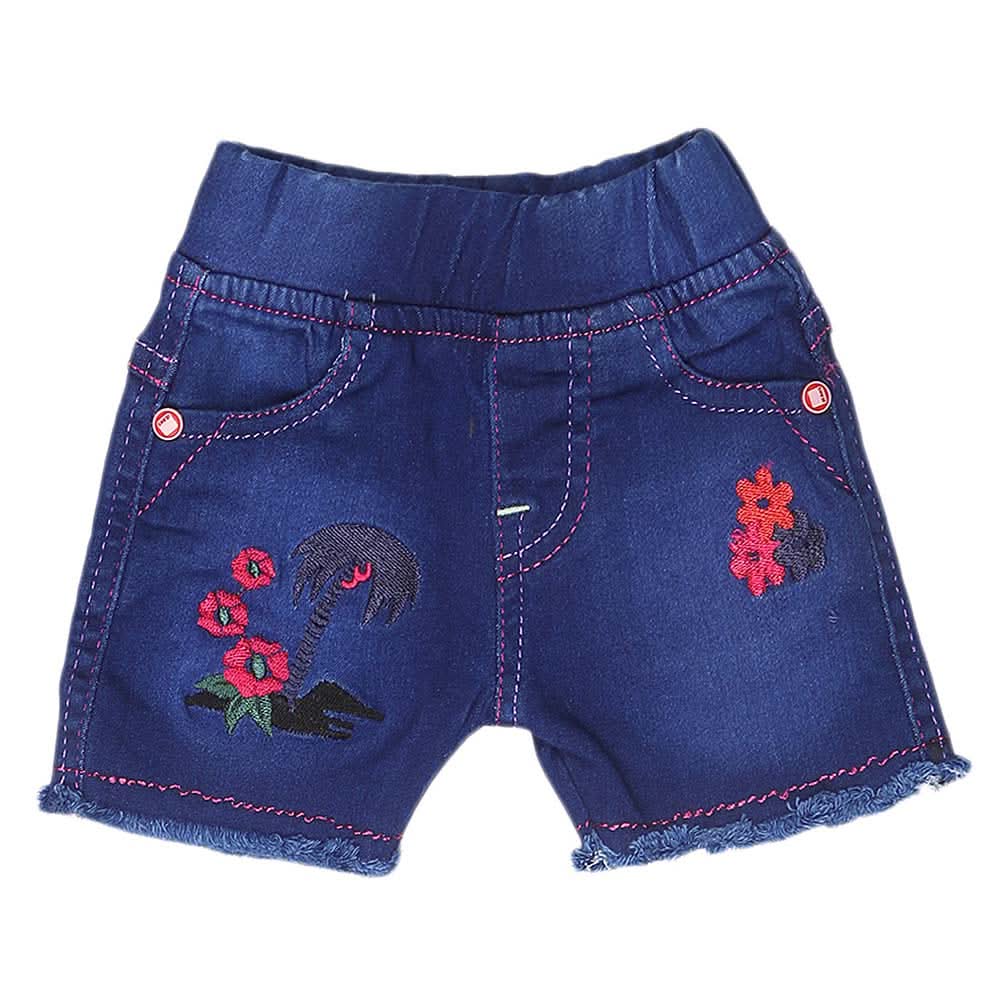 Newborn Girls Shorts (G-26) - Dark Blue - test-store-for-chase-value