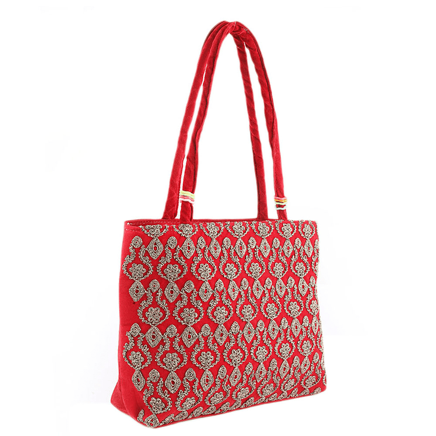 Women's Embroidery Handbag - Red - test-store-for-chase-value