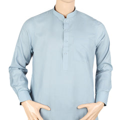Men's Shalwar Kameez Band Collar -Plain- Light Grey, Men's Fashion, Chase Value, Chase Value