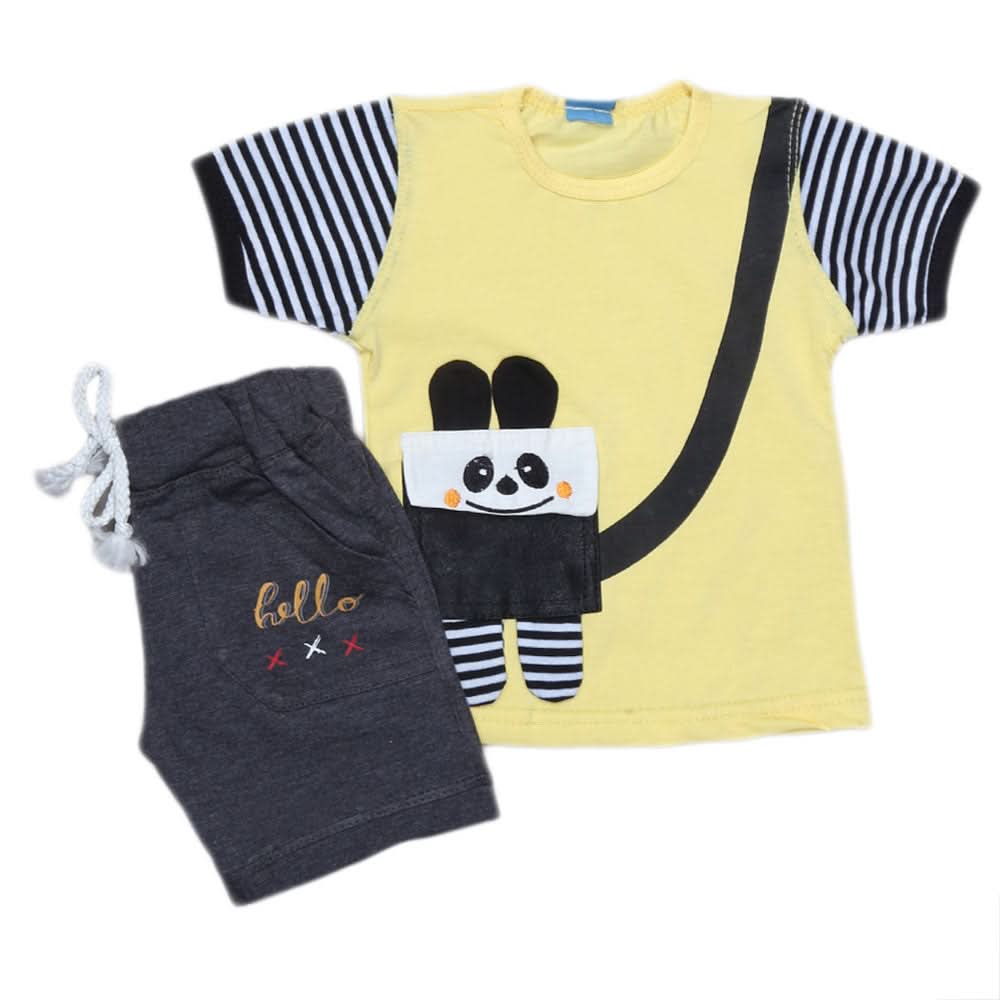 Newborn Boys Suit 2Pcs - Yellow, Kids, NB Boys Sets And Suits, Chase Value, Chase Value