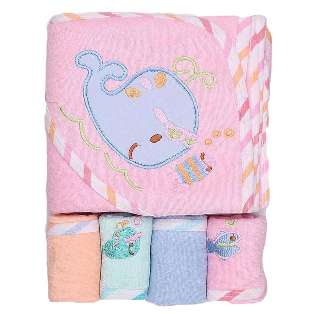 Newborn Gift Set 5 Pcs - Light Pink, Kids, NB Girls Sets And Suits, Chase Value, Chase Value