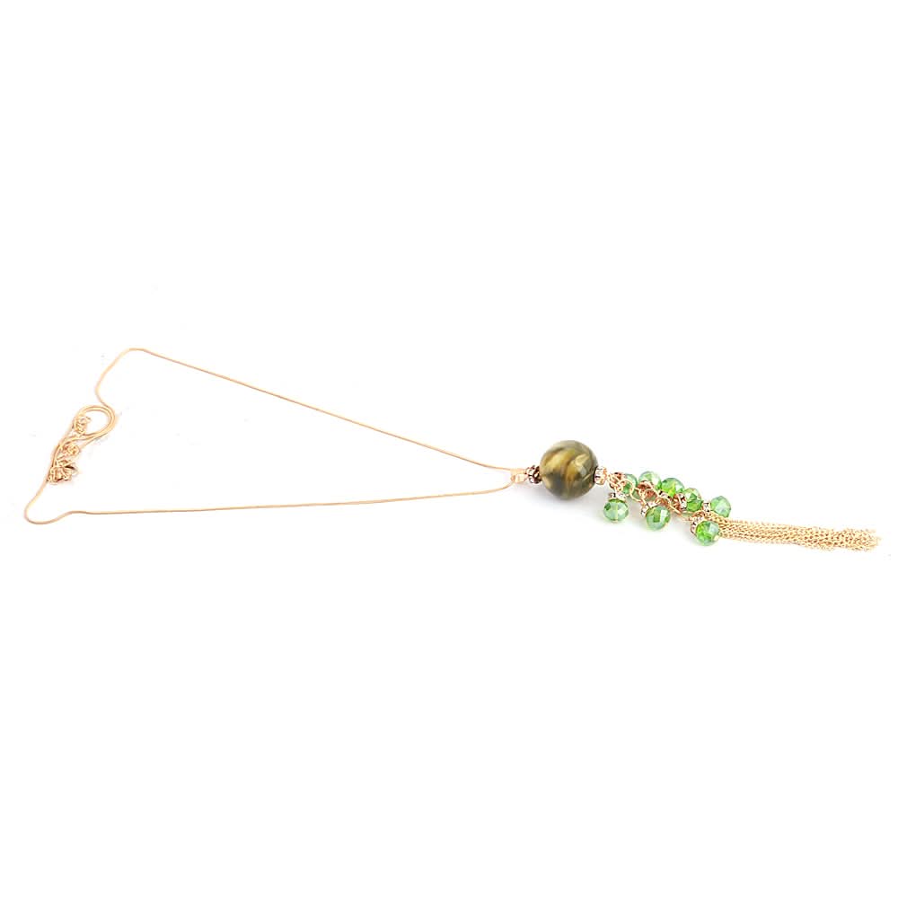 Women's Beads Long Mala - Olive, Women, Chains & Lockets, Chase Value, Chase Value