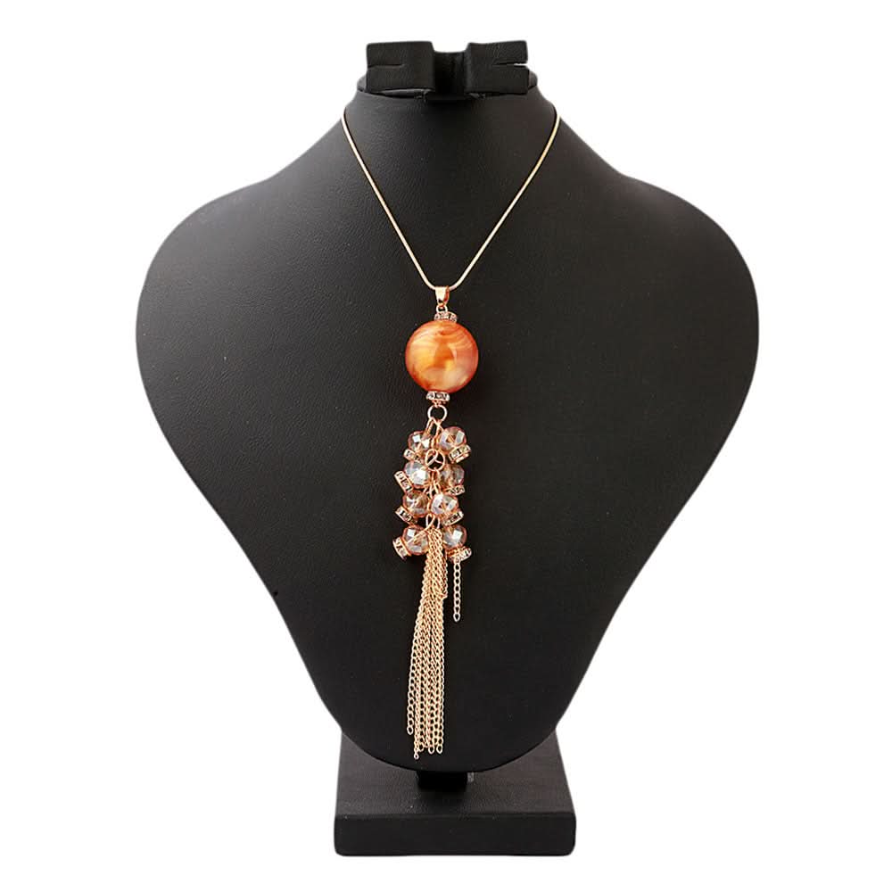 Women's Beads Long Mala - Mustard, Women, Chains & Lockets, Chase Value, Chase Value