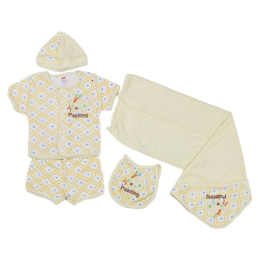 Newborn Gift Set Suits (4 Pcs) - Yellow - test-store-for-chase-value