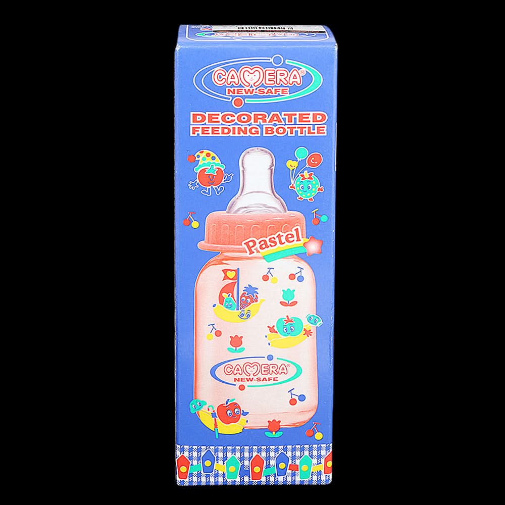 Camera Decorated Feeding Bottle 150ml/5oz - Pink, Kids, Feeding Supplies, Chase Value, Chase Value