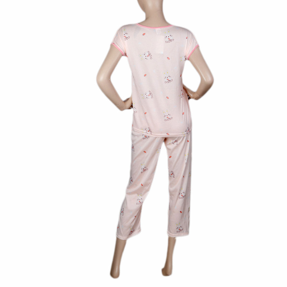 Women's 2 Piece Night Suit - Peach, Women, Night Suit, Chase Value, Chase Value