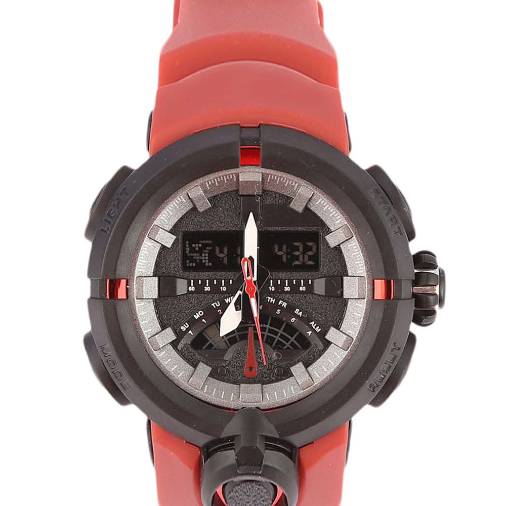 Men's Wrist Watch - Red, Men, Watches, Chase Value, Chase Value