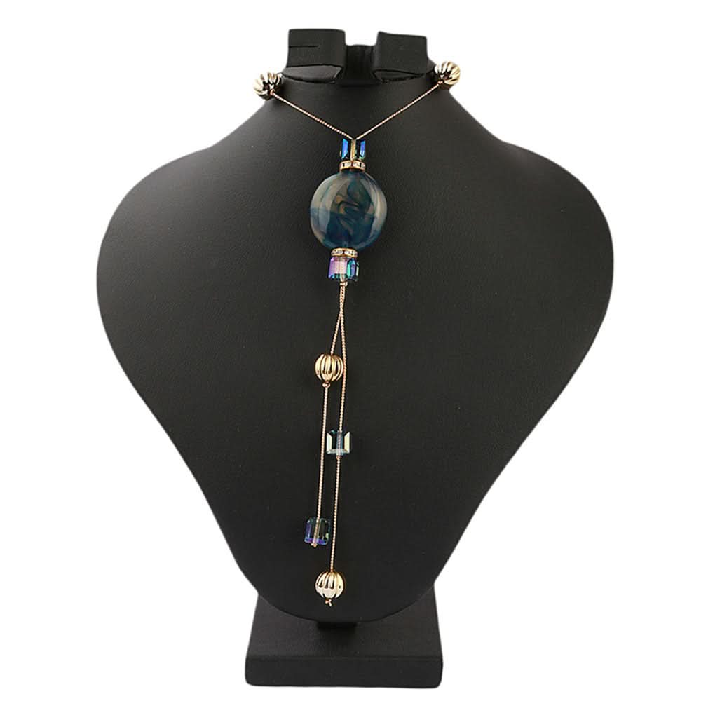 Women's Beads Long Mala - Steel Blue, Women, Chains & Lockets, Chase Value, Chase Value