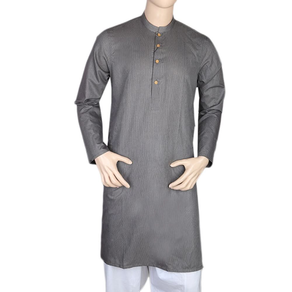 Mashriq Slim Fit Kurta For Men - Gray, Men, Kurtas, Chase Value, Chase Value