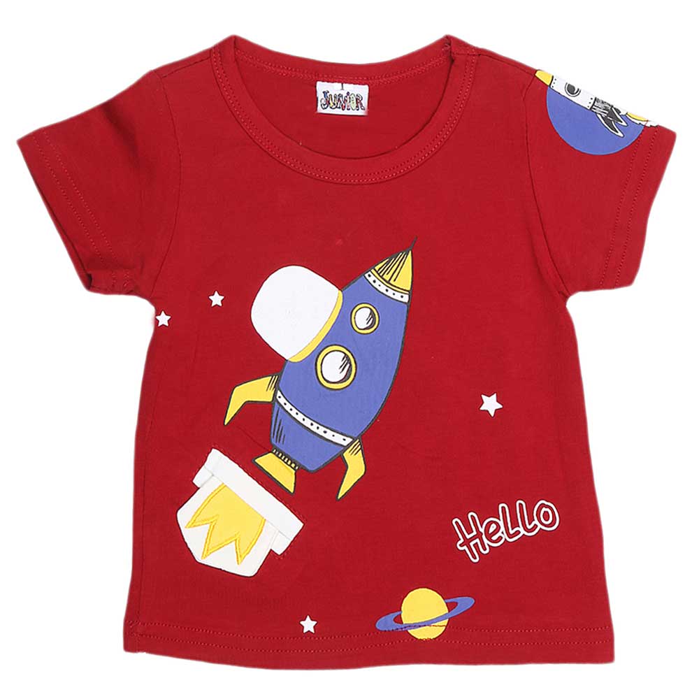 Newborn Boys T-Shirt - Maroon, Kids, NB Boys Shirts And T-Shirts, Chase Value, Chase Value
