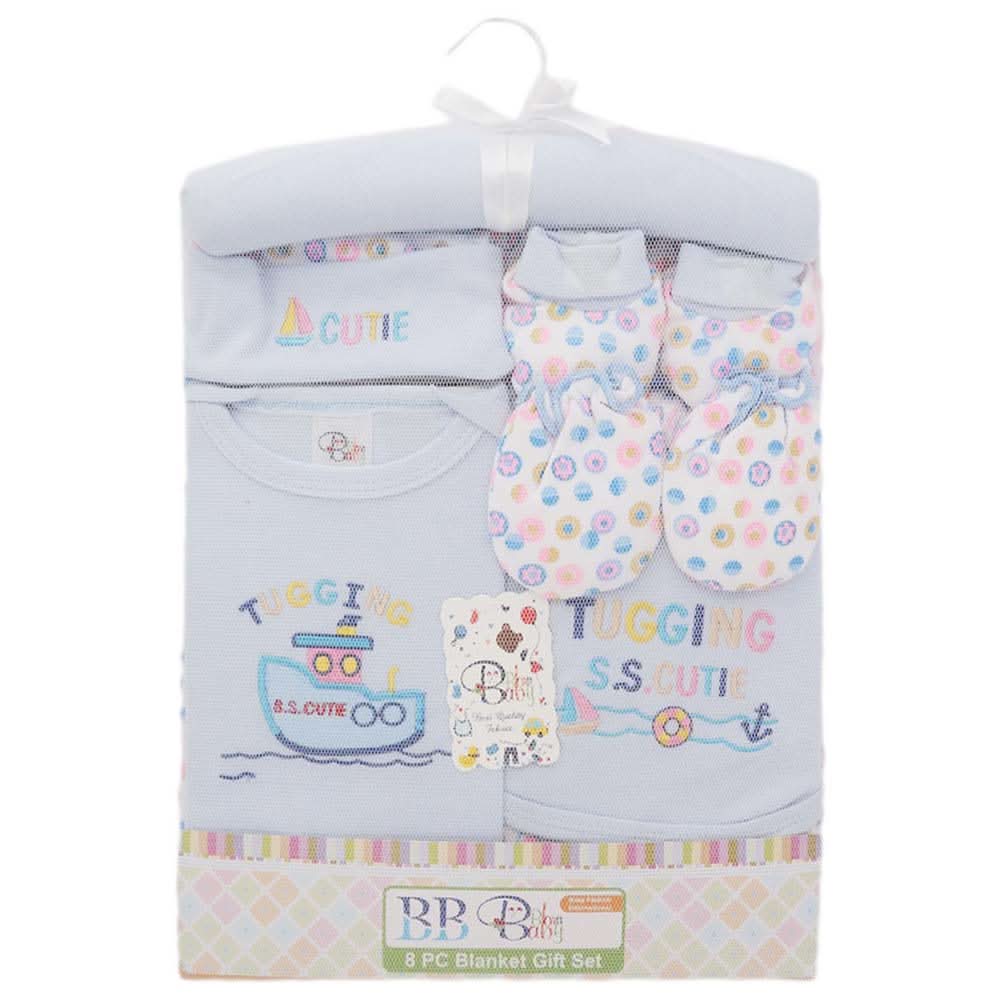 Newborn Baby Gift Suits (8 Pcs) - Light Blue, Kids, NB Girls Sets And Suits, Chase Value, Chase Value