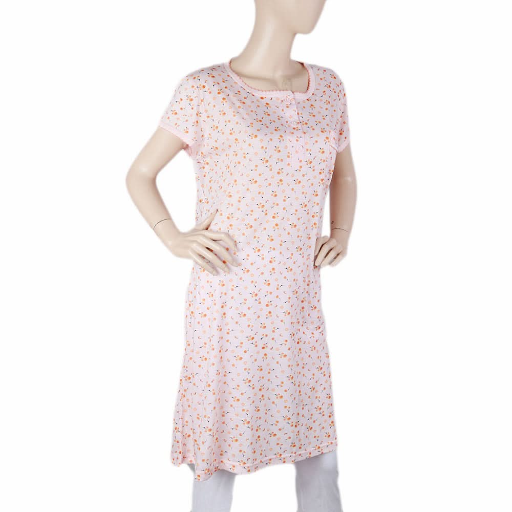 Women's Long Nighty - Pink, Women, Night Suit, Chase Value, Chase Value