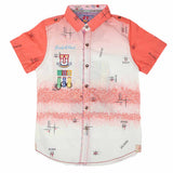 Boys Half Sleeves Printed Shirt - Peach, Kids, Boys Shirts, Chase Value, Chase Value